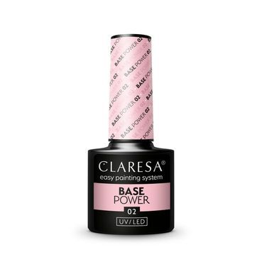 Gel lak CLARESA Power Base 2 jemný růžový odstín 5ml